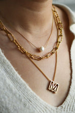 Hollow Initial Necklace