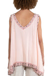 Pink Pearl Studded A-Line Tunic