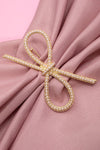 Shoestring Pearl Bow Brooch