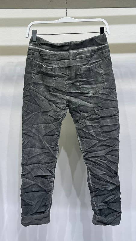 Stonewash Crinkle Jogger Pants in Army Green (REG)