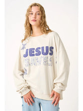 Jesus Saves Patchwork Sweatshirt in Oat (REG)