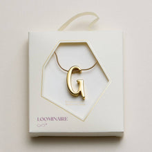 Gold Dipped Fancy Initial Necklace