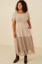 Crochet Hemmed Smock Dress (PLUS)