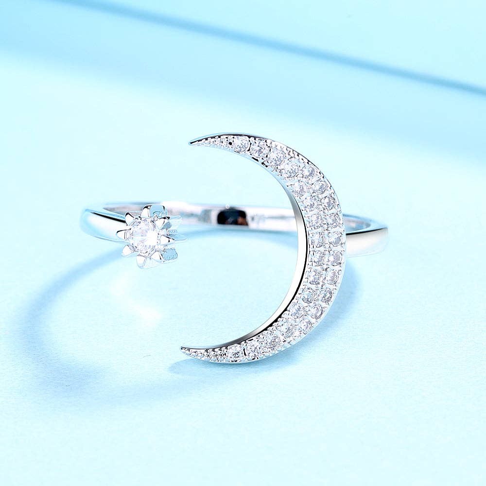 Crescent Moon Bypass Ring