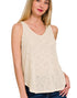 Slub Tank Top in Sand Beige (REG)