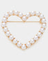 Pearl Heart Brooch