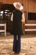 Trixie Quilted Vest Jacket in Black (REG/PLUS)