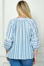 Striped Mandarin Top (REG/PLUS)