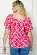 Pattern Trapeze Top in Pink (REG/PLUS)