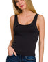 Double Layer Tank Top in Black