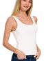 Double Layer Tank Top in Off White
