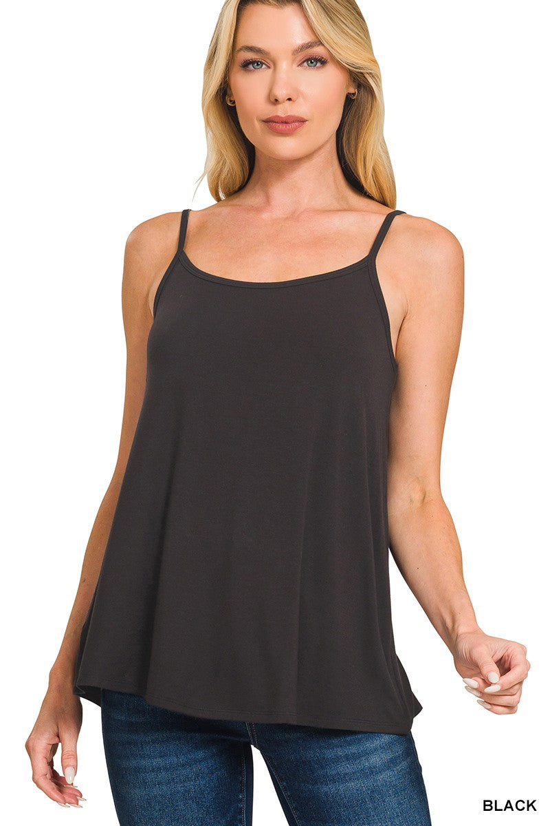 2 Way Reversible Cami Top in Black (REG)