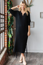 Ribbed Collar Midi Dress (REG/PLUS)