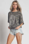 Skull Stud Camo Top (REG)