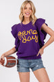 Ruffle Game Day Sweater Top (REG)