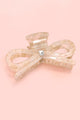 Single Rhinestone Bow Claw Clip