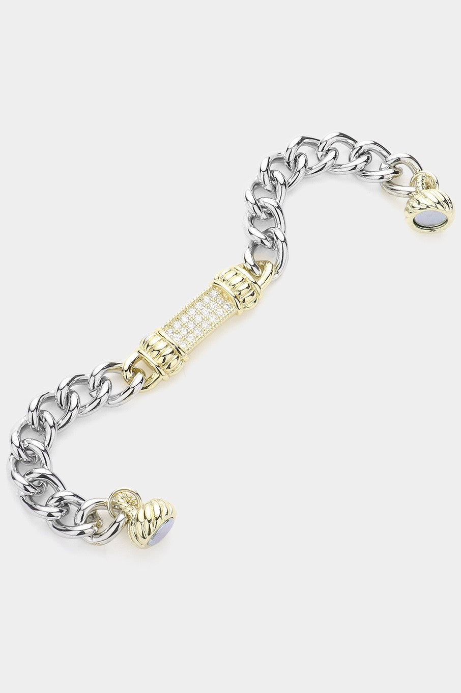 14K Pave Bar Magnetic Bracelet