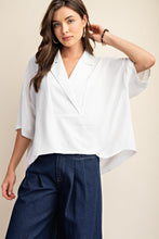 Girl Boss Collar Top in White (REG)