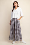 Spotted Grey Wide Leg Pants