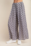 Spotted Grey Wide Leg Pants