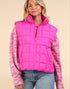 Stay Stylish Puffer Vest in Fuchsia (REG)