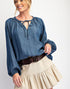 Dark Denim Flare Top (REG)