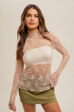 Sheer Lace Top w/ Thumbholes (REG)