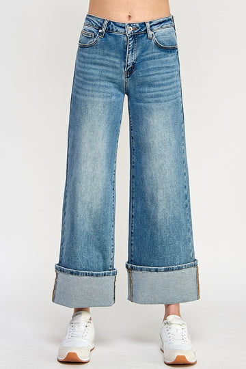 Material Girl Mid Rise Cuffed Jeans (P7561)