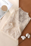 Sheer Lace Top in Beige (REG)