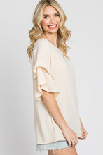 Layered Sleeve Tunic Top in Natural (REG/PLUS)