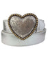 Silver Heart Buckle Belt