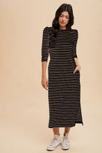 Mocha Striped Midi Dress (REG)