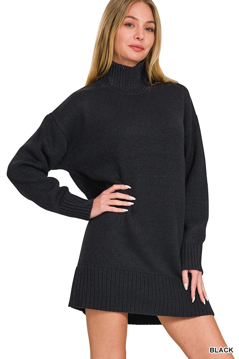 Mini Molly Sweater Dress in Black (REG)