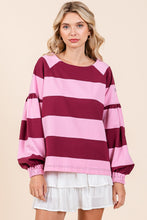 Colette Striped Top in Pink (REG)