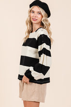 Colette Striped Top in Black (REG)