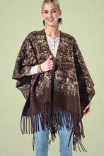 Yarn Dyed Paisley Fringe Ruana
