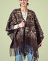 Yarn Dyed Paisley Fringe Ruana
