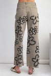 Groovy Flower Pants in Dusty Sage (REG)