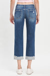 Fiery Cuffed Boyfriend Crop Jeans (LV1461)