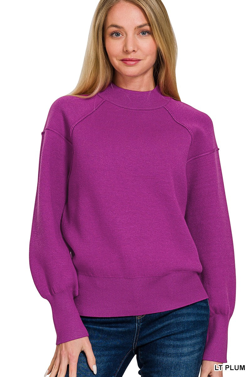 Tender Feelings Sweater in LT Plum (REG)
