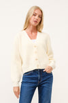 Trendy Ribbed Cardigan in Ivory (REG)