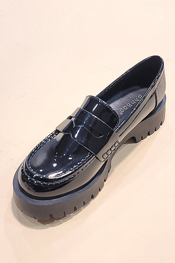 Chunky Black Loafer