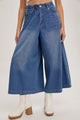 Denim Wide Leg Crop Jeans