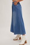 Denim Wide Leg Crop Jeans