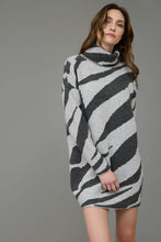 Zebra Turtleneck Sweater Dress (REG)