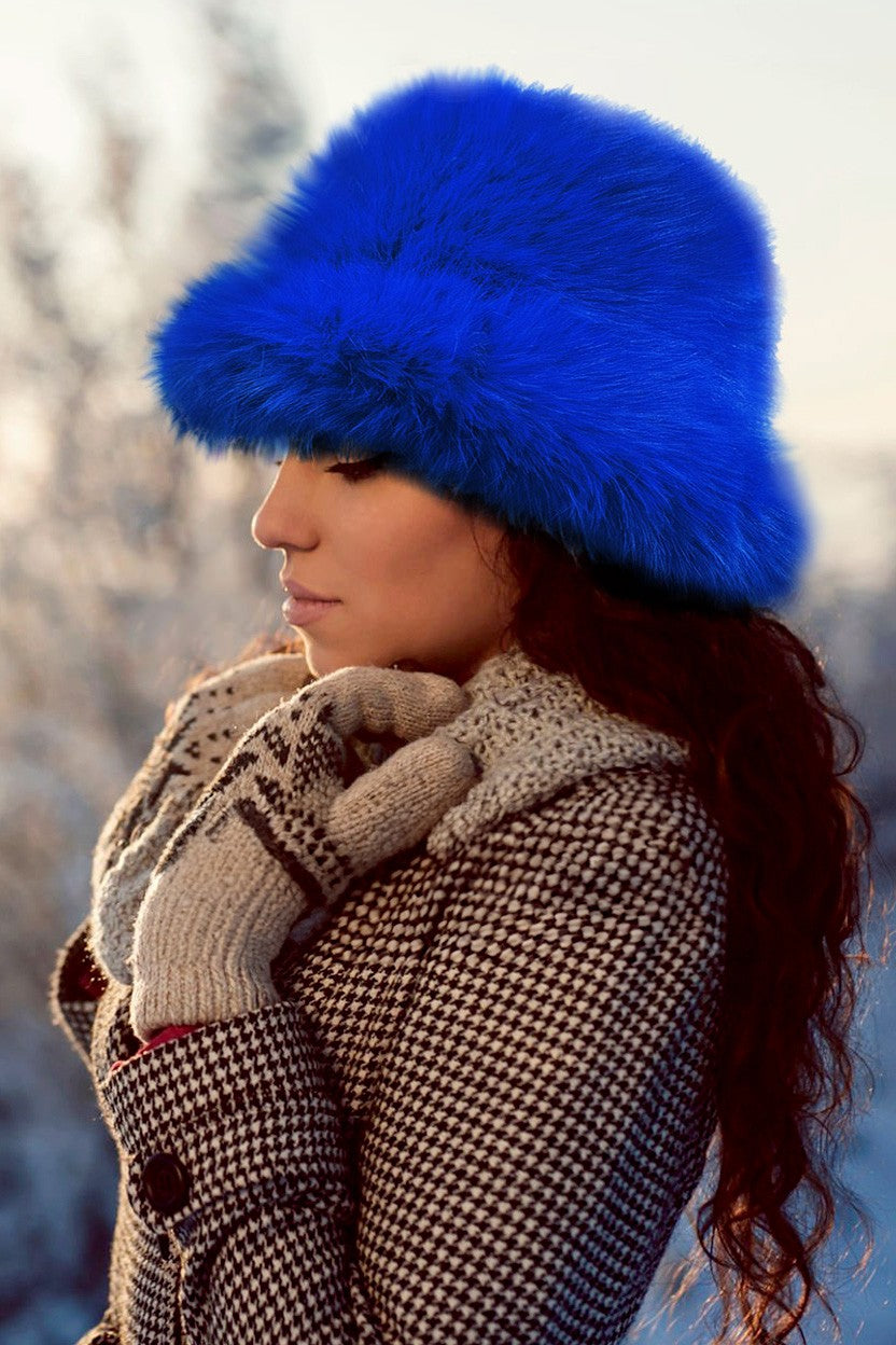 Fluffy Faux Fur Bucket Hat
