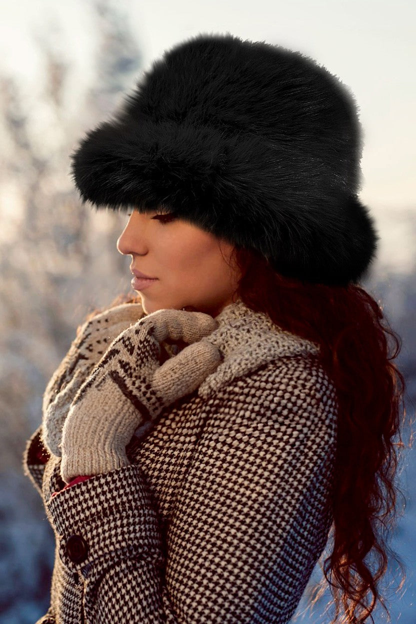 Fluffy Faux Fur Bucket Hat