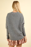 Louisa Raglan Sweater in Heather Grey (REG)