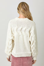 Door Buster * Cable Pullover Sweater in Ivory (REG)