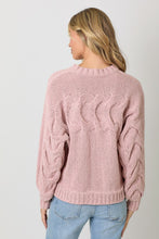 Door Buster * Cable Pullover Sweater in Dusty Rose (REG)